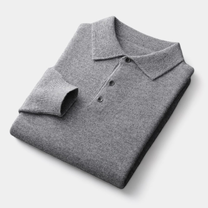 OLD MONEY Sweater with Polo Collar