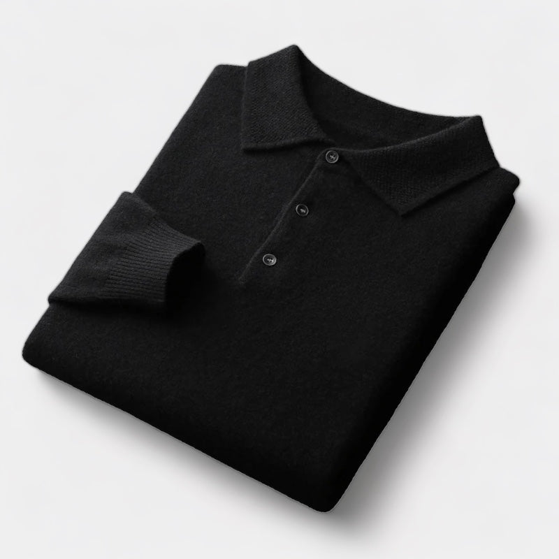 OLD MONEY Sweater with Polo Collar