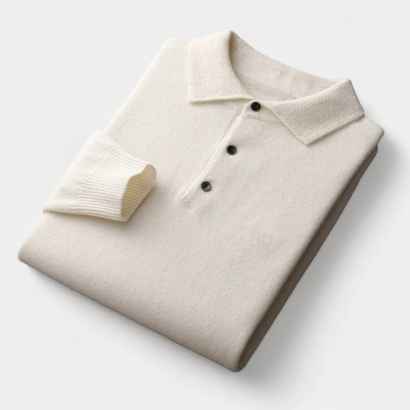 OLD MONEY Sweater with Polo Collar