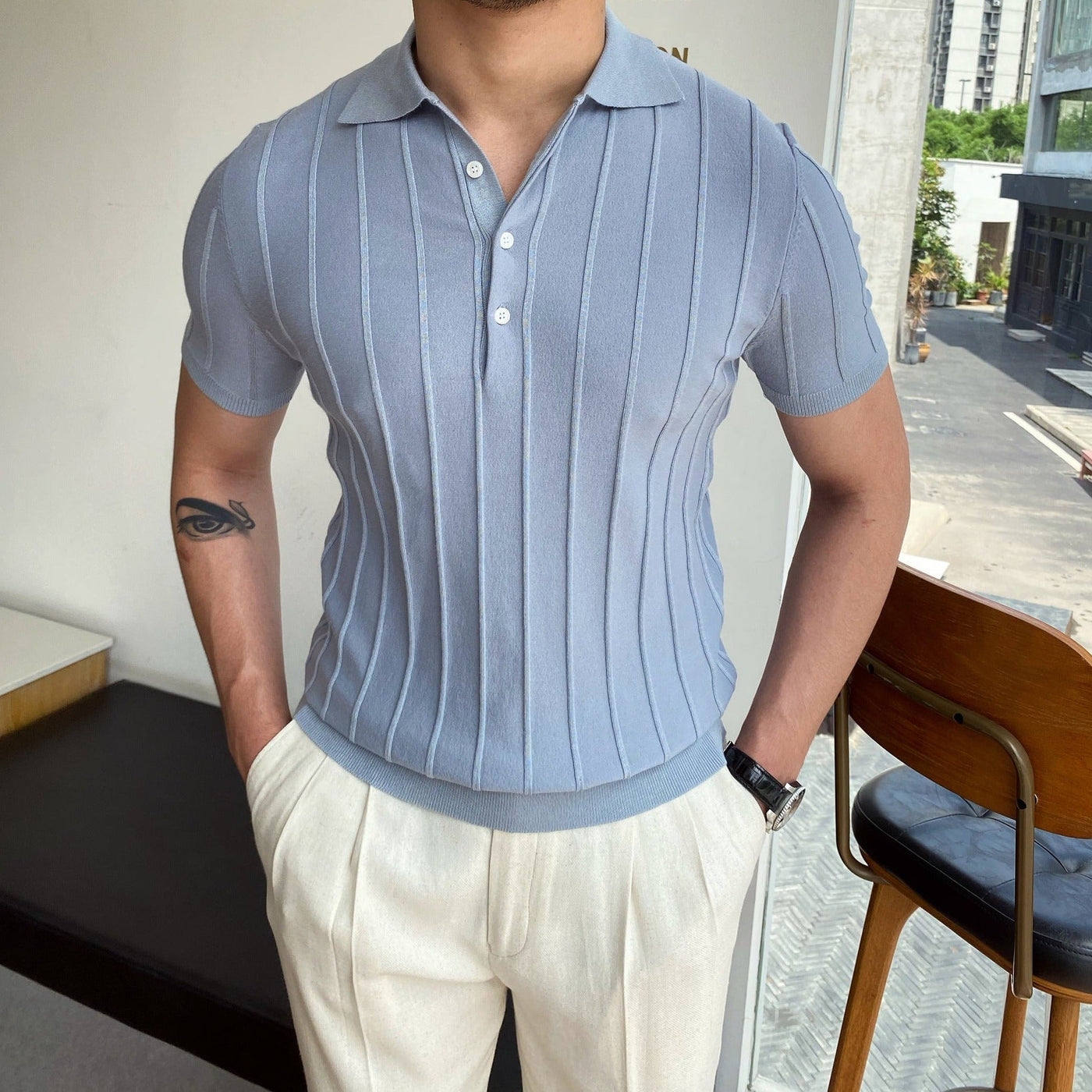 OLD MONEY Striped Polo