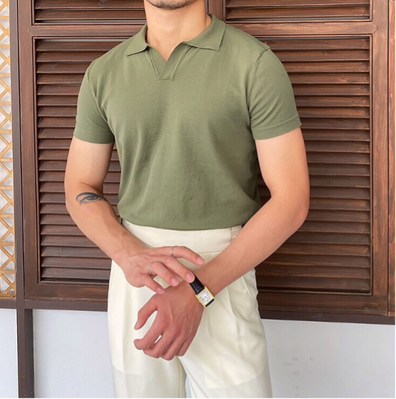 OLD MONEY V-Neck Polo