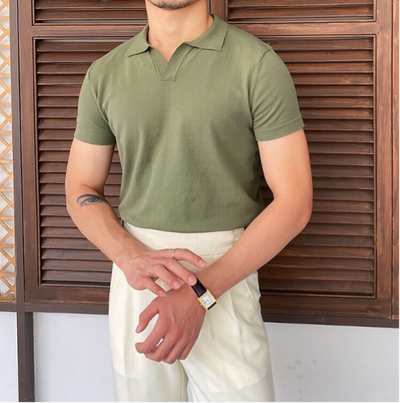 OLD MONEY V-Neck Polo